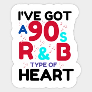 Funny r&b Music Lover Gift Idea 90s designs  vintage retro 2024 Sticker